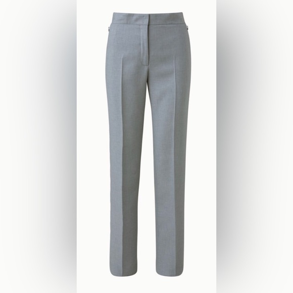Akris 'Carl' Wool Double Face Pants in Dusty Blue